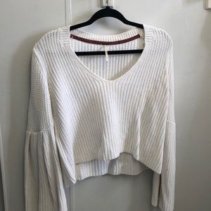 Free people flared sleeve  sweater.